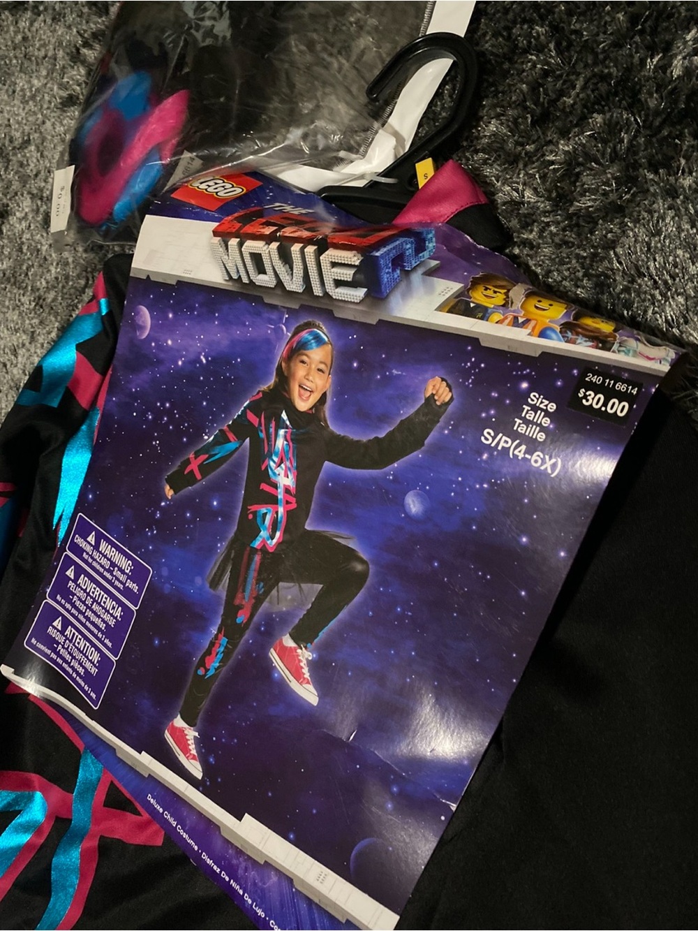 LEGO Movie 2 Girls' Cosmic Dance Costume - Black with Pink & Blue Accents